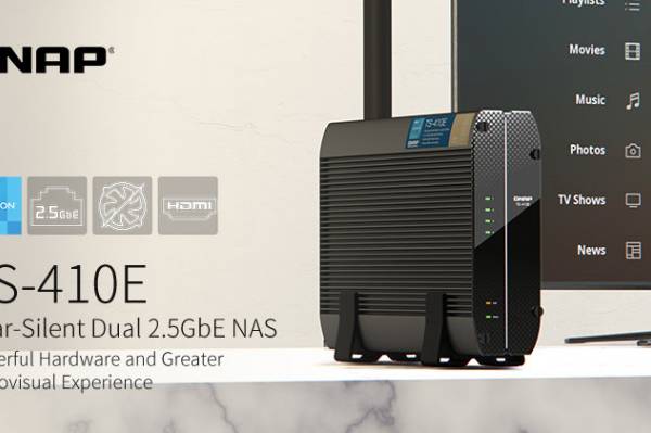 QNAP Launches the Ultra-silent Dual 2.5GbE NAS TS-410E for Noise-sensitive and Audiovisual Environments